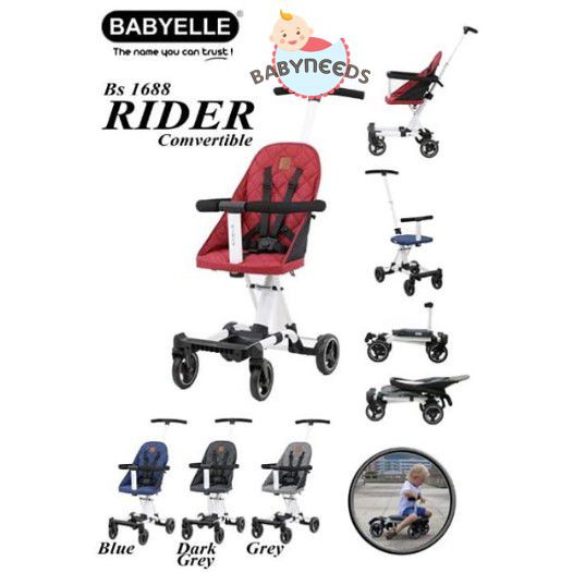 Babyelle Rider Convertible BS 1688 Baby Elle Stroller board cabin size
