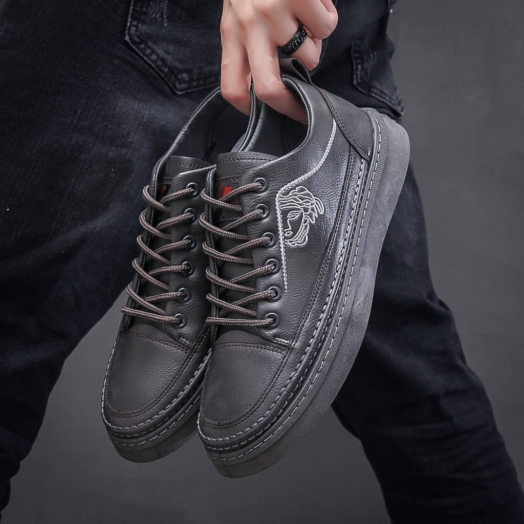 Sneakers Casual Import Pria Kulit / Sepatu ROMAN Street Casual Outdoor