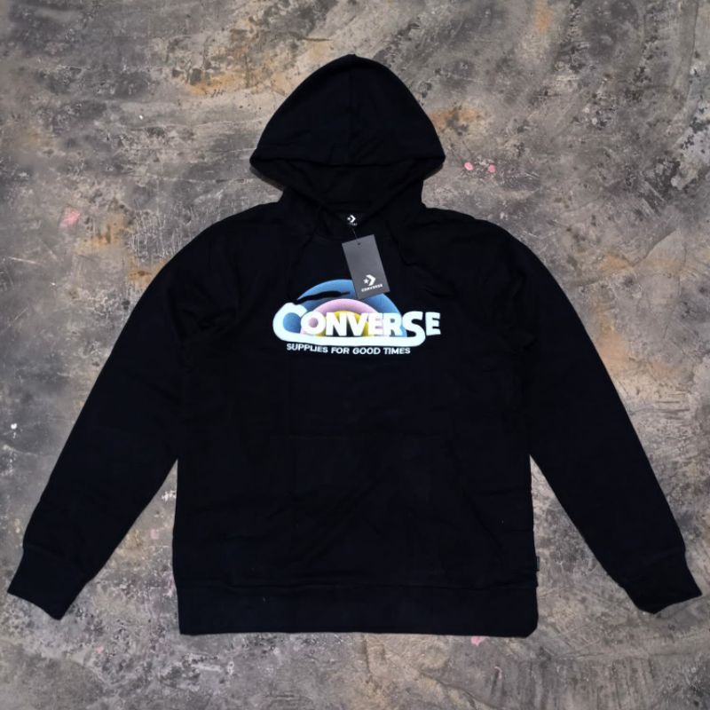Hoodie Converse Script Black
