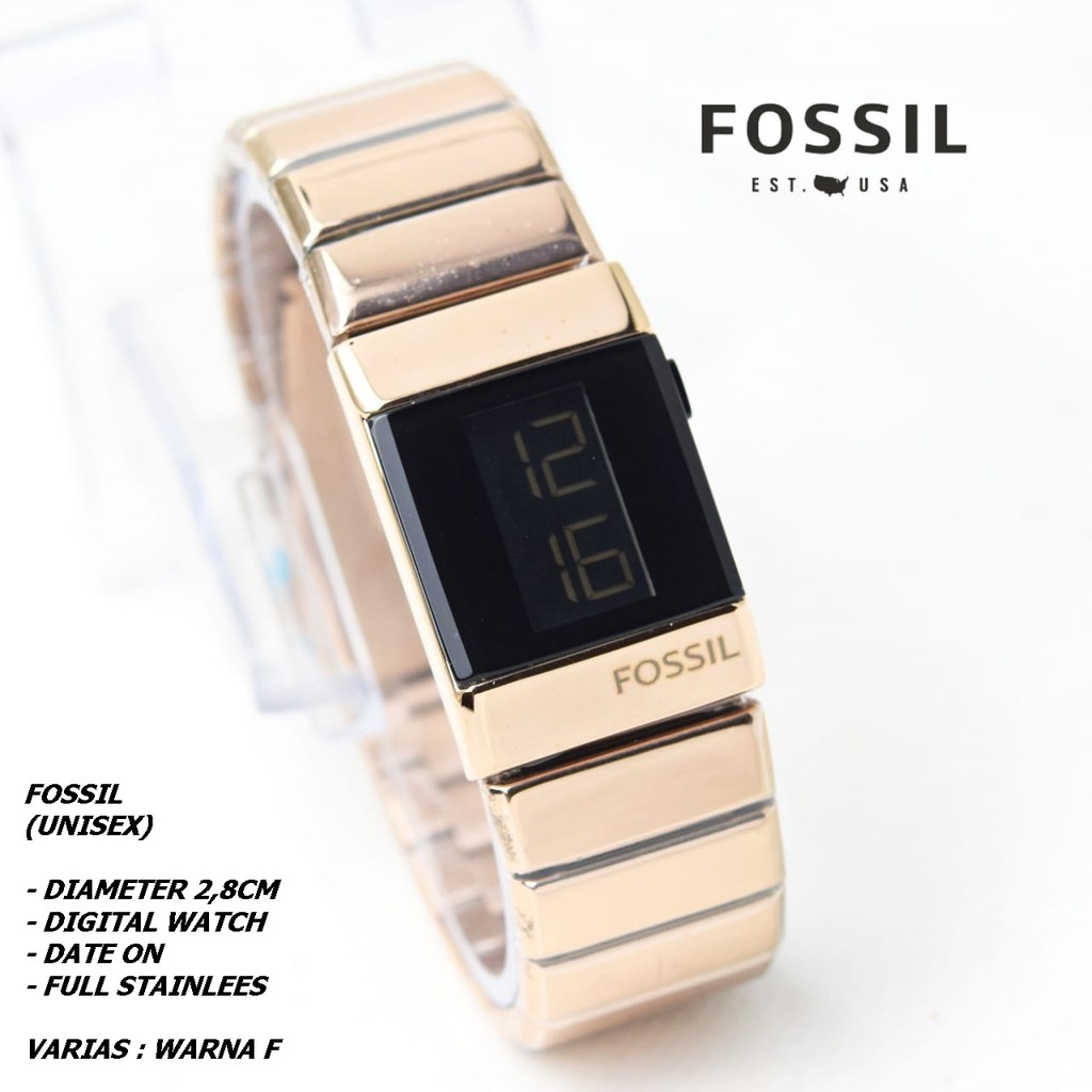 JAM TANGAN UNISEX FASHION RANTAI BODY SEGI TANGGAL AKTIF