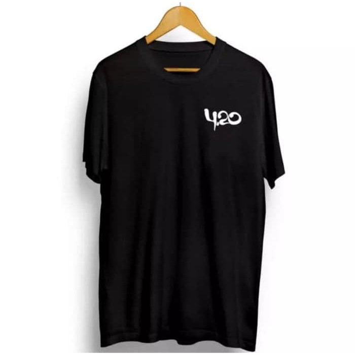 Kaos Tshirt Baju Combed 3 Distro LOGO KECiL 420 polos custom 4 20 Fourtwnty Fourtwenty indonesia cod