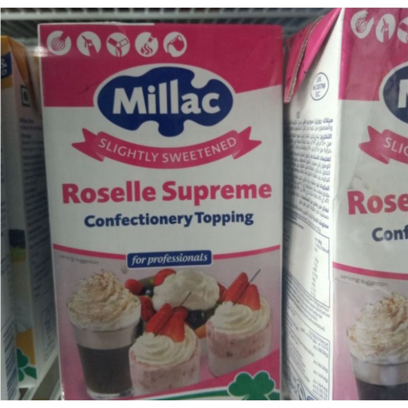 

[Whispers] MILAC ROSELLE 1LITER WHIPPING CREAM CAIR CAMPURAN MAKANAN, MINUMAN