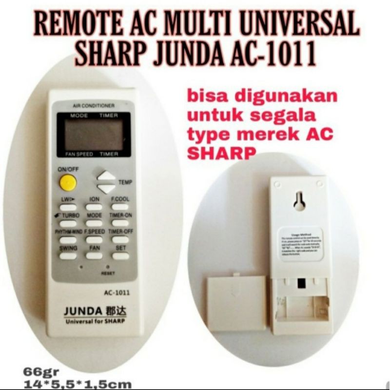 Remote AC Multi Universal AC Sharp RM-1011