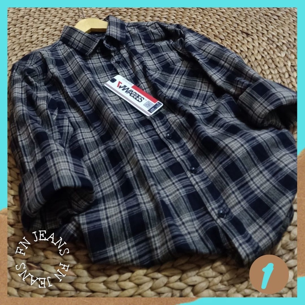 Kemeja Flanel Pria Kemeja Flanel Lengan Panjang Pria PFJ 01