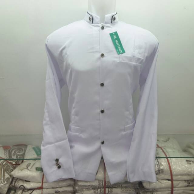 Baju Koko Jas Koko Jasko Polos Putih Bersih Muslim Pria Dewasa Lengan Panjang Murah Berkualitas