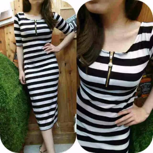 Egogo_shop DRESS SALUR ZIPER