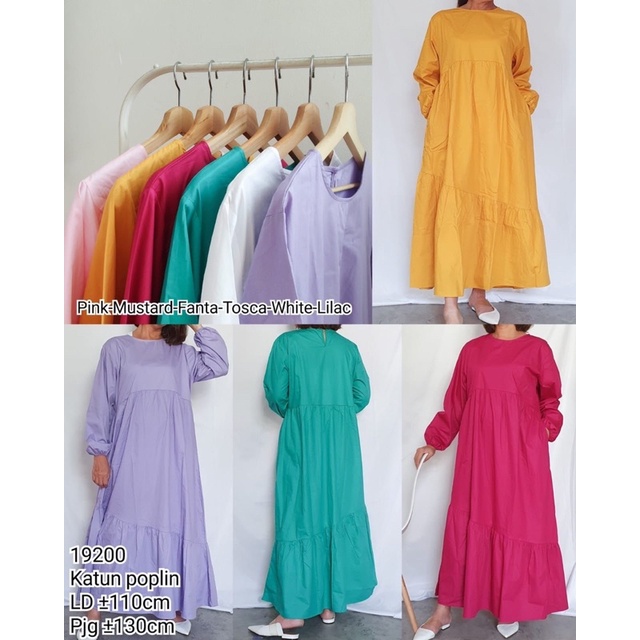 dress katun poplin riana