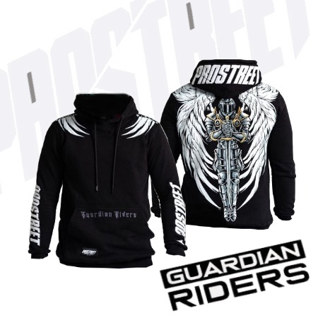 Jaket Hoodie Prostreet Guardian Rider Black New Edition / Hoodie Pria Prostreet Guardian Rider / Swe