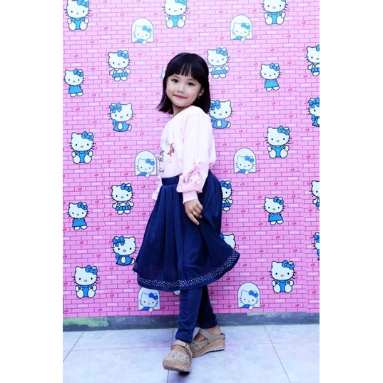 CELANA ROK ANAK TRENDY--CELANA ROK REMPEL --LEGGING ROK MAYUNG--ROK CELANA PANJANG TERMURAH USIA 4-6 TAHUN