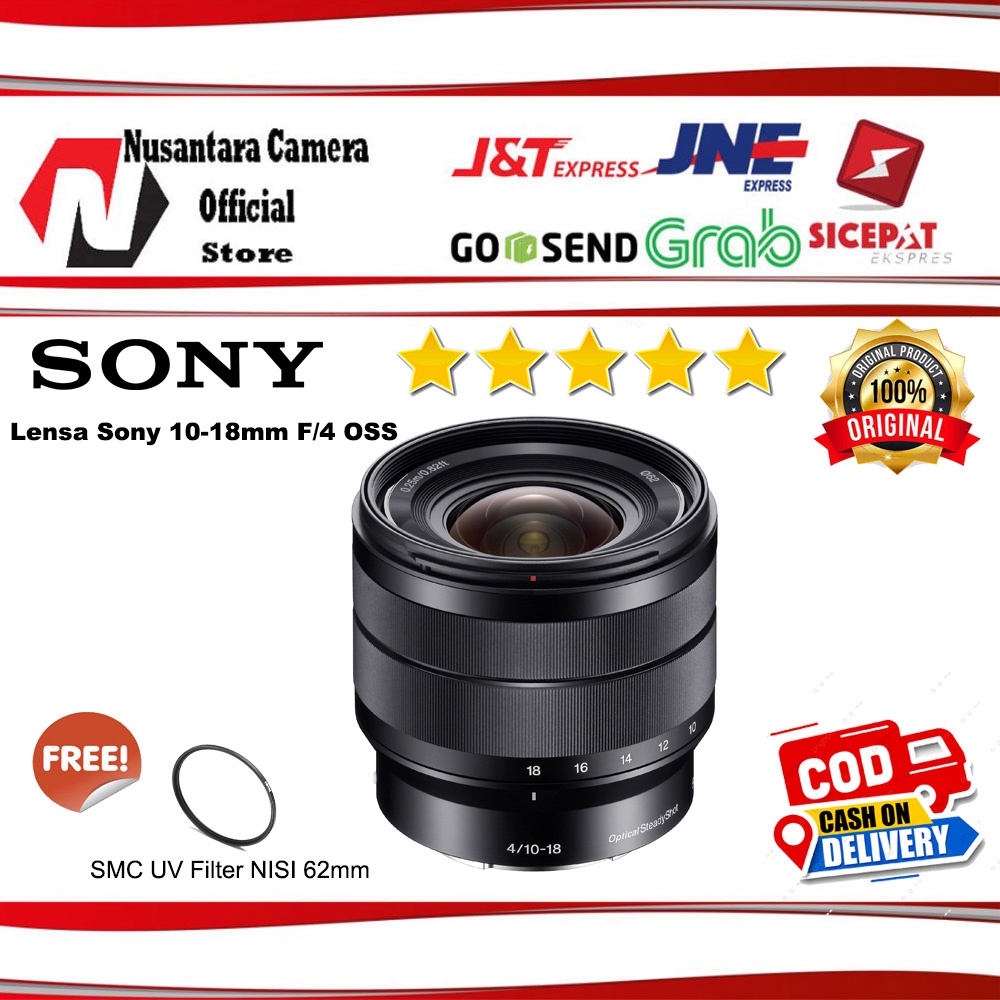 Lensa Sony 10-18mm F/4 OSS / SEL1018 Lensa kamera Free Flter Nisi 62mm
