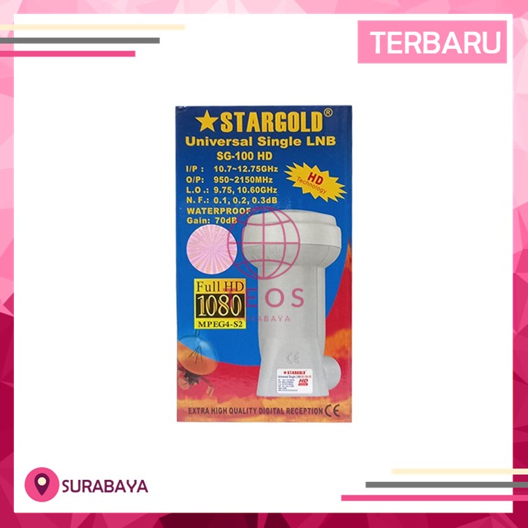 Terbaik Stargold SG-100 Single Out LNB KU Band Offset 1 Satelit 1 Receiver TEOS