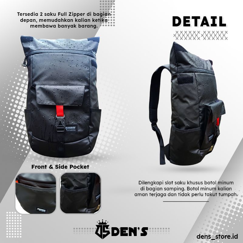 Tas Ransel Pria Waterproof Backpack Rockford Tas Outdor Tas Punggung Anti Air Anti Sobek