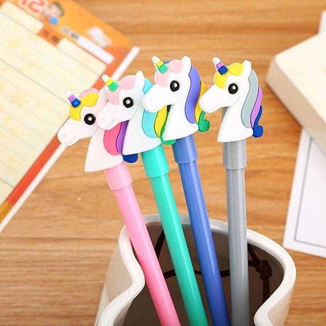 Bolpoin Unicorn Bolpoin Gel Pulpen Unicorn Cewek Sekolah Pink Lucu Karakter Korea