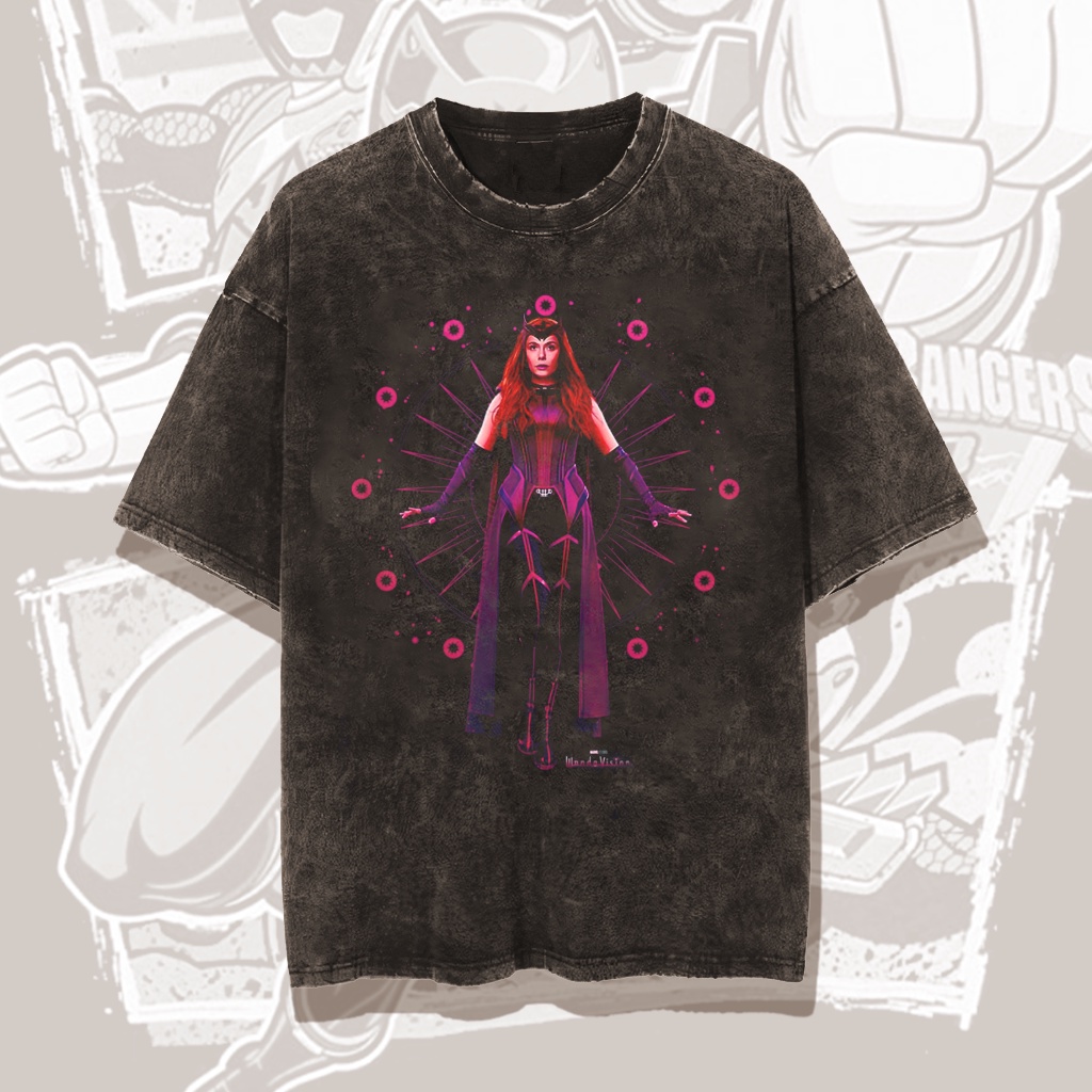 Wanda Vision Vintage Wash Style T-shirt, Kaos Premium Marvel