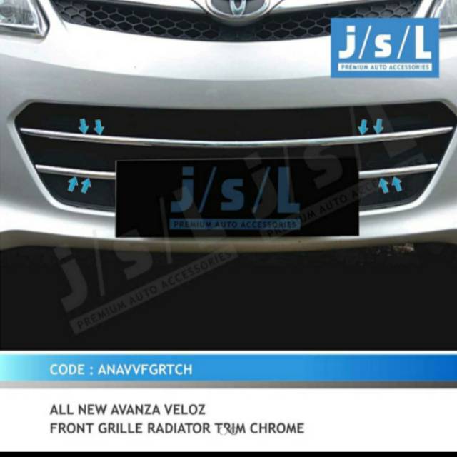 Front grill radiator trim chrome all new Avanza Veloz jsl