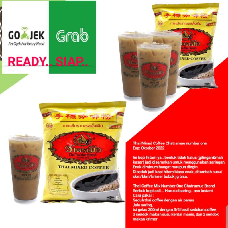 

THAI MIXED COFFEE CHATRAMUE 400gr/KOPI THAILAND/GOJEK GRAB READY