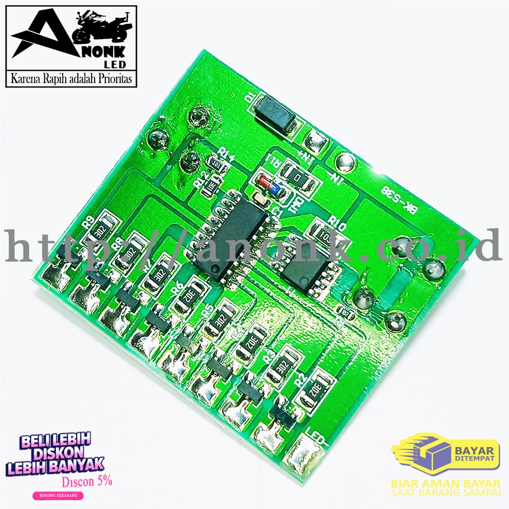 Kit modul Strobe S38 8Channel - Kit Modul Led BK-S38 - Modul 8TR Combinasi