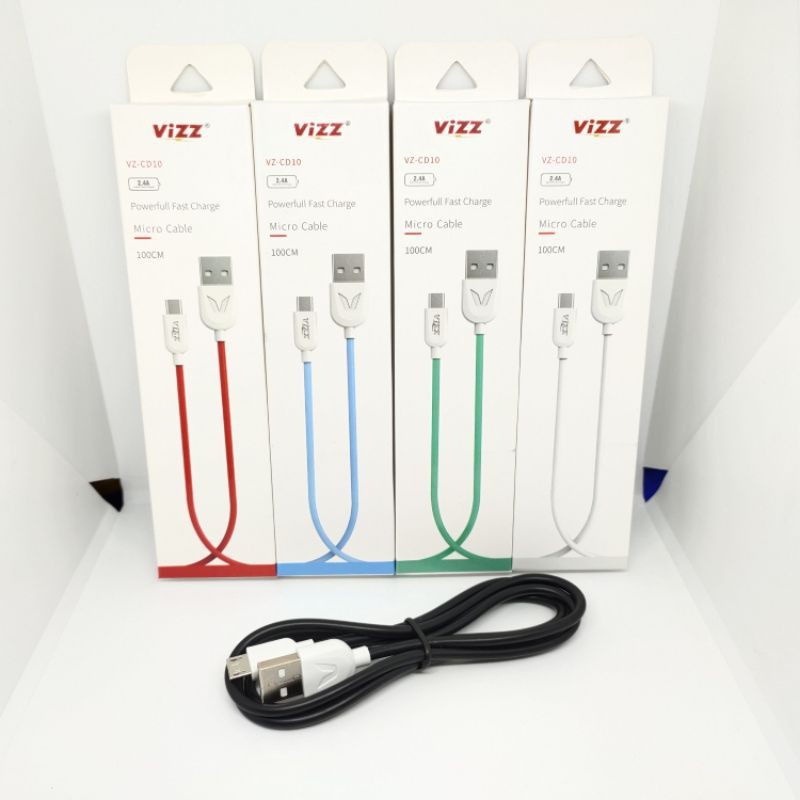 Kabel Data Vizz CD10 Micro 2.4A Fast Charge / Fast Charging 100CM