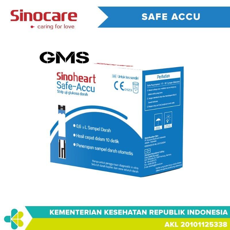 Sinocare Strip Gula Safe Accu isi 50 Strip