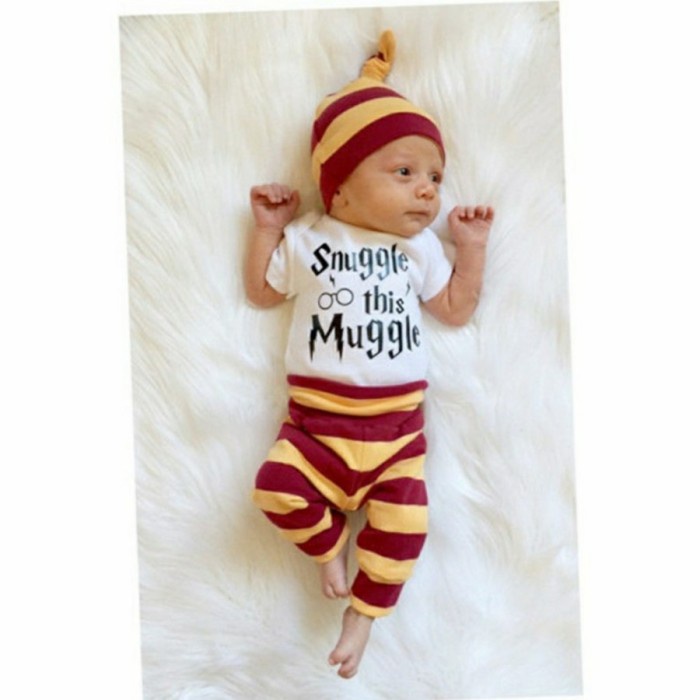 ANYAR BAJU KOSTUM BAYI HARRY POTTER BABY ROMPER 3 IN1 SET HALLOWEEN COSTUME2 "M<