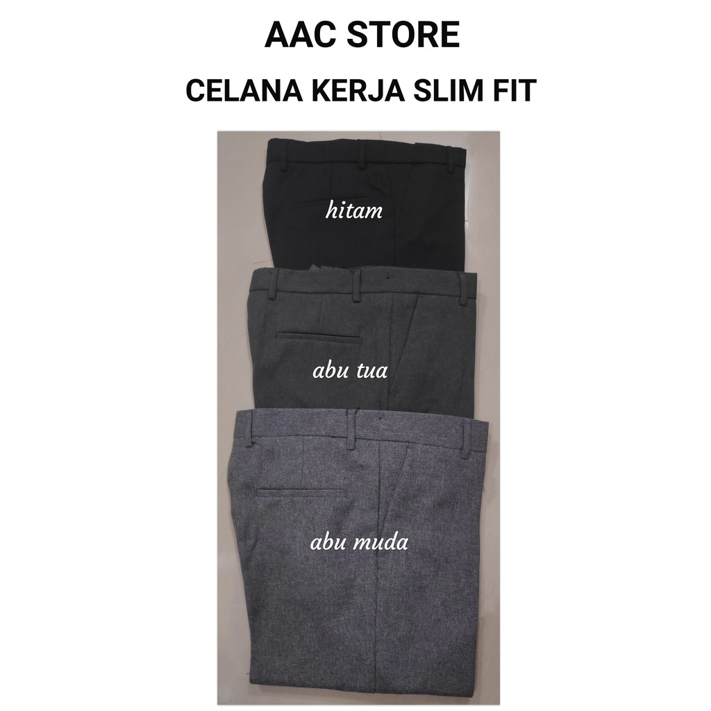 Celana Panjang Formal, Celana Kantor Slim Fit, Celana Pria , Celana Kerja