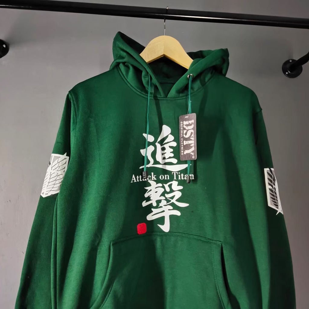 SWEATER HOODIE ATTACK ON TITAN UNTUK ANAK DAN DEWASA READY 3 WARNA