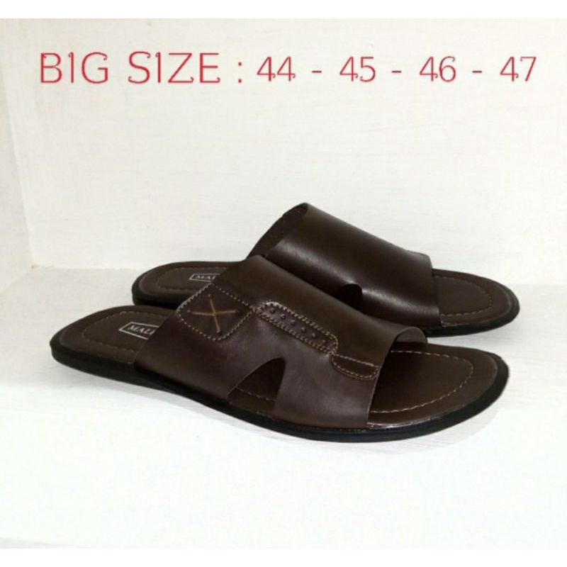 Sandal pria ukuran besar 44 45 46 47 sandal selop slop slide cowo big size sendal besar jumbo murah