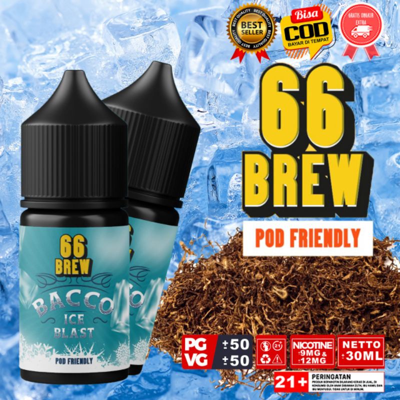 GROSIR LIQUID POD FRIENDLY Terlaris Liqwid Murah B4cco Ice Bl4st 9 / 12 mg 30ml