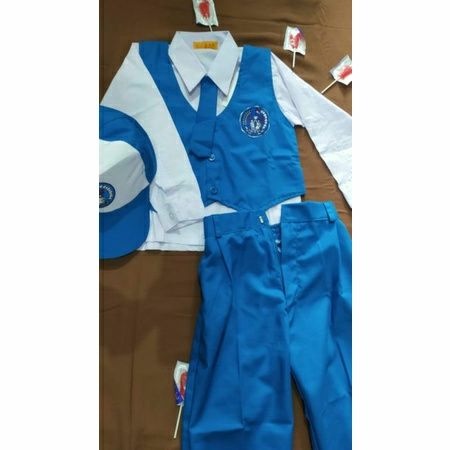 Seragam TK Nasional seragam biru putih panjang seragam sekolah seragam tk paket lengkap