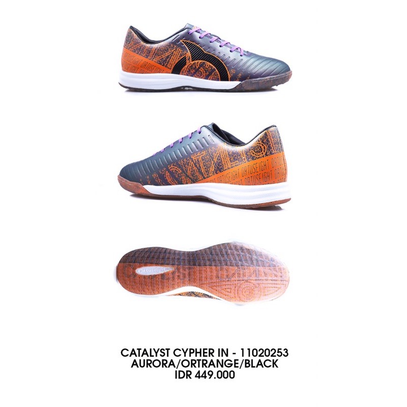 Sepatu Bola dan Futsal Ortuseight Catalyst Cypher Special Edition ( Aurora/Ortrange/Black )