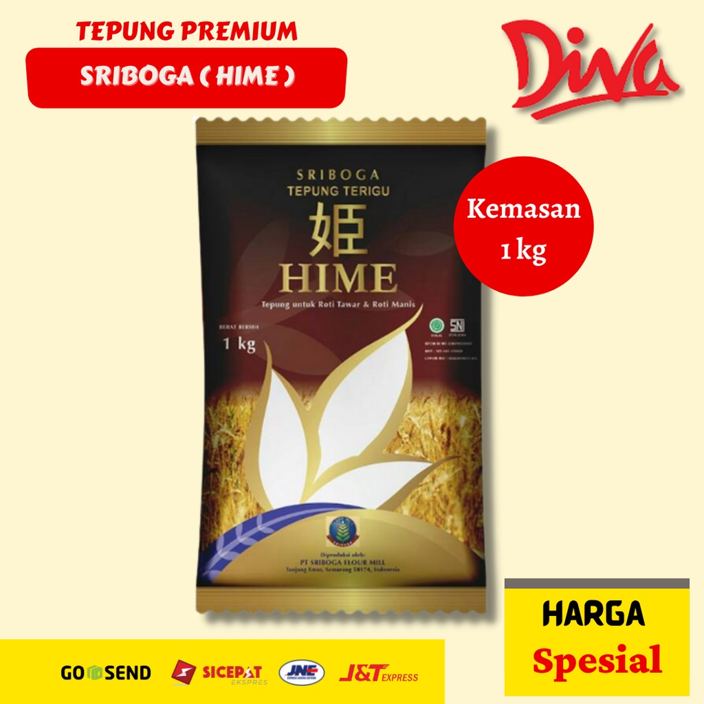 

[1 kg] Tepung Terigu Premium Hime / Sriboga Hime / Protein Tinggi