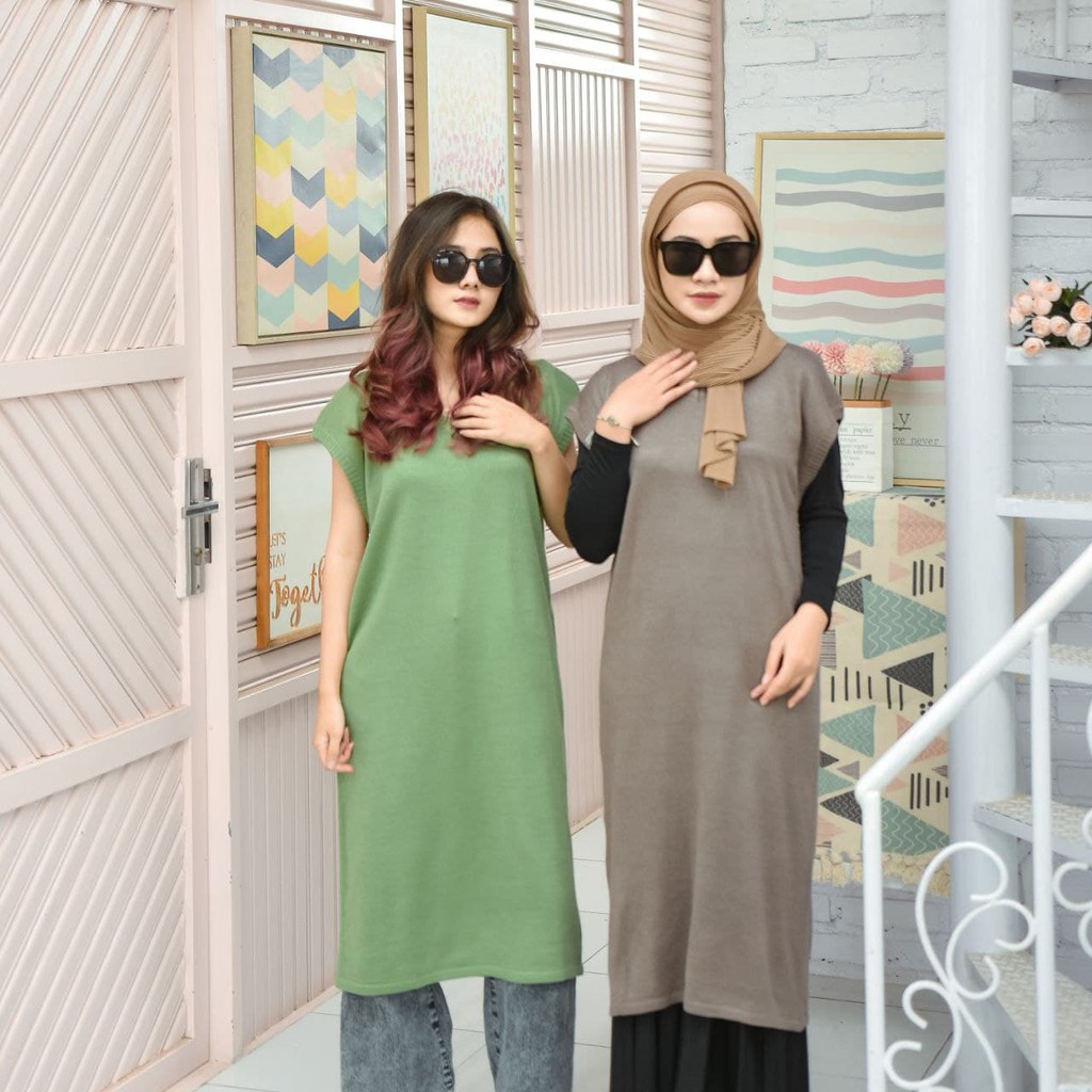 ZANNA LONG VEST/ TUNIK VEST/ TUNIK ROMPI