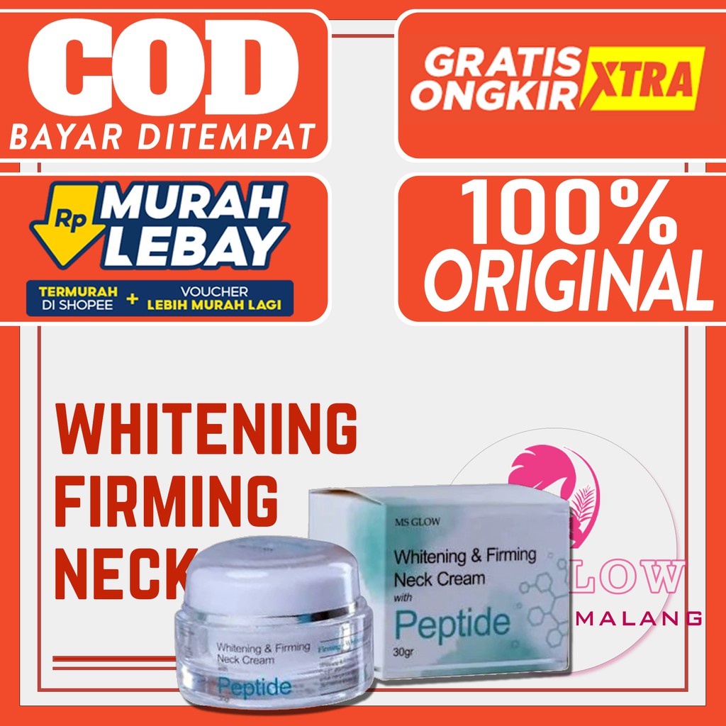 Cream MS GLOW ORIGINAL Neck Cream Whitening Krim Pemutih Leher Mencerahkan Menyamarkan Garis Halus