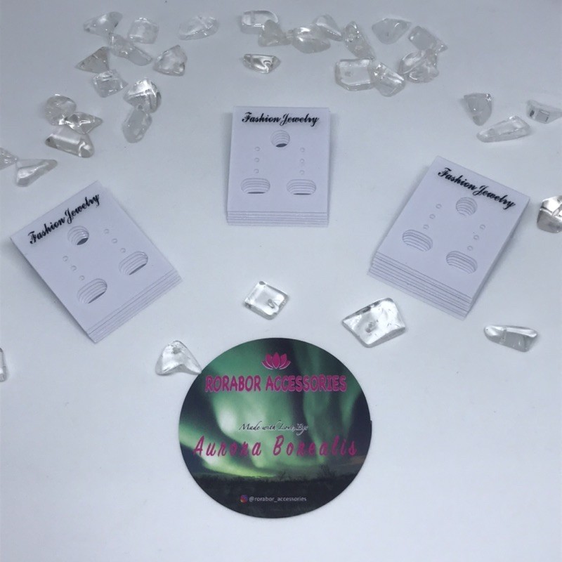 

Hang Tag Anting Plastik 3 x 3.7 cm (1pack) | Rorabor