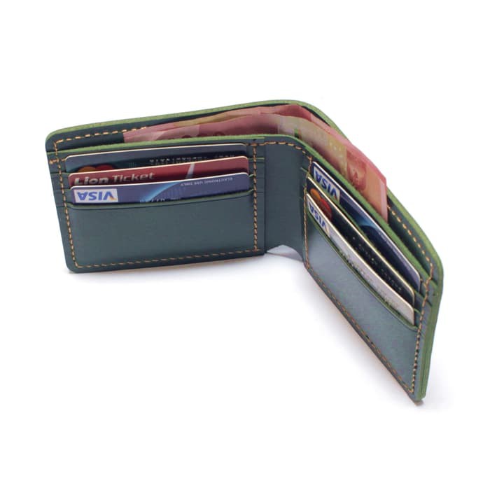 Dompet Pria Kulit Asli Bifold Model Saku Diluar