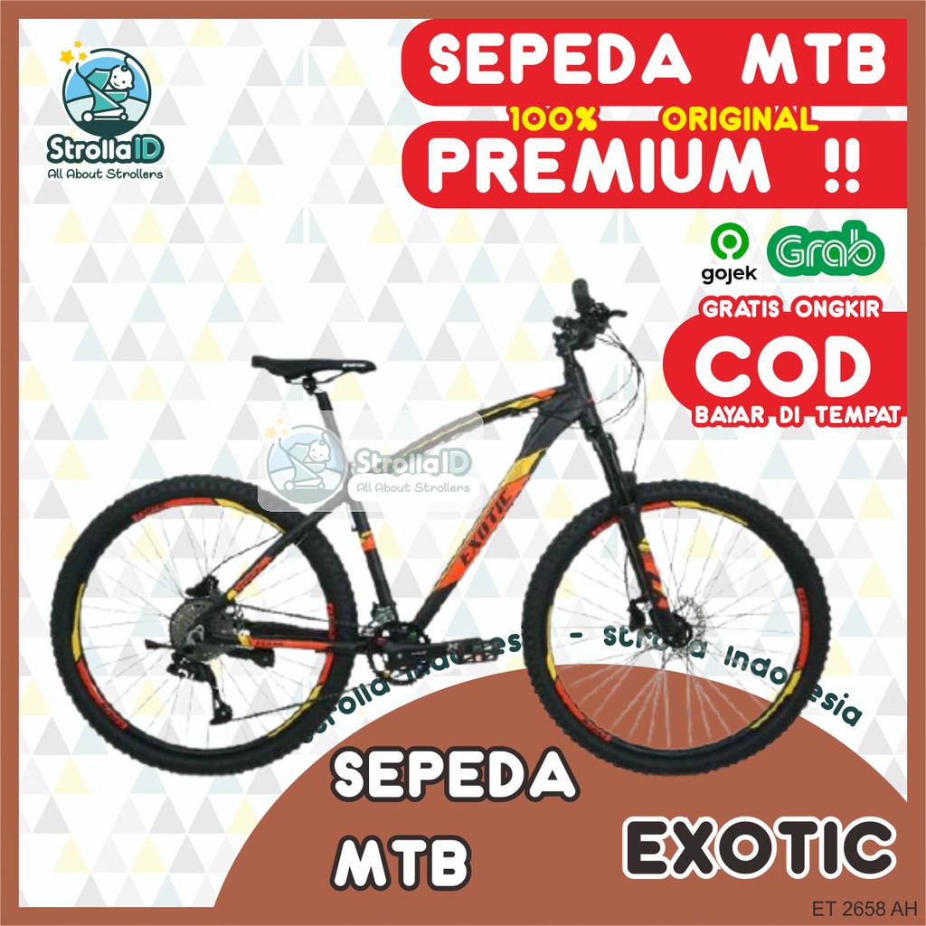 Mtb 26 Exotic 2658 AH Sepeda Lipat Folding Bike alloy Sepeda Gunung Road Bike Sepeda Artis SNI ORI