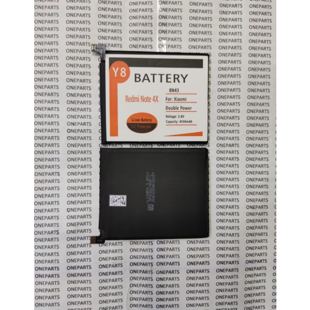 BAT BATTERY BATERAI BATRE XIAOMI REDMI NOTE 4X BN43 Y8 DOUBLE POWER