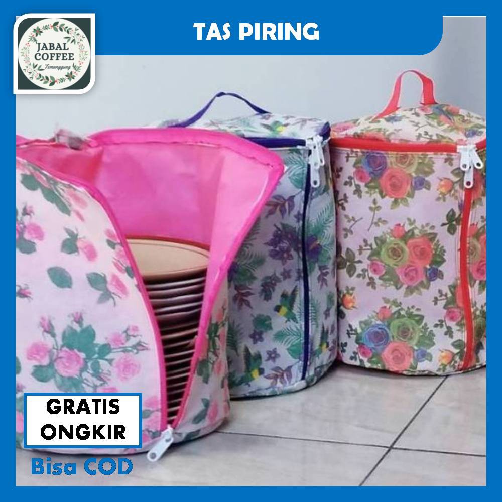 Tas Piring Sango Anti Debu / Tempat Penyimpanan Piring / Sarung Tempat Piring / Tempat Piring J45