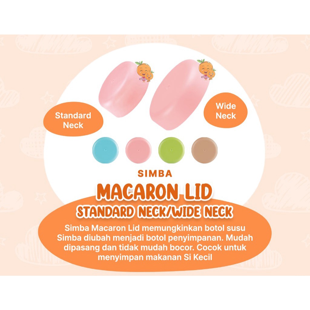 Simba - Macaron Lid Wide Neck