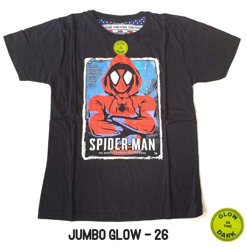 FURO Jumbo Glow In The Dark Kaos Anak Laki size 16 18 20