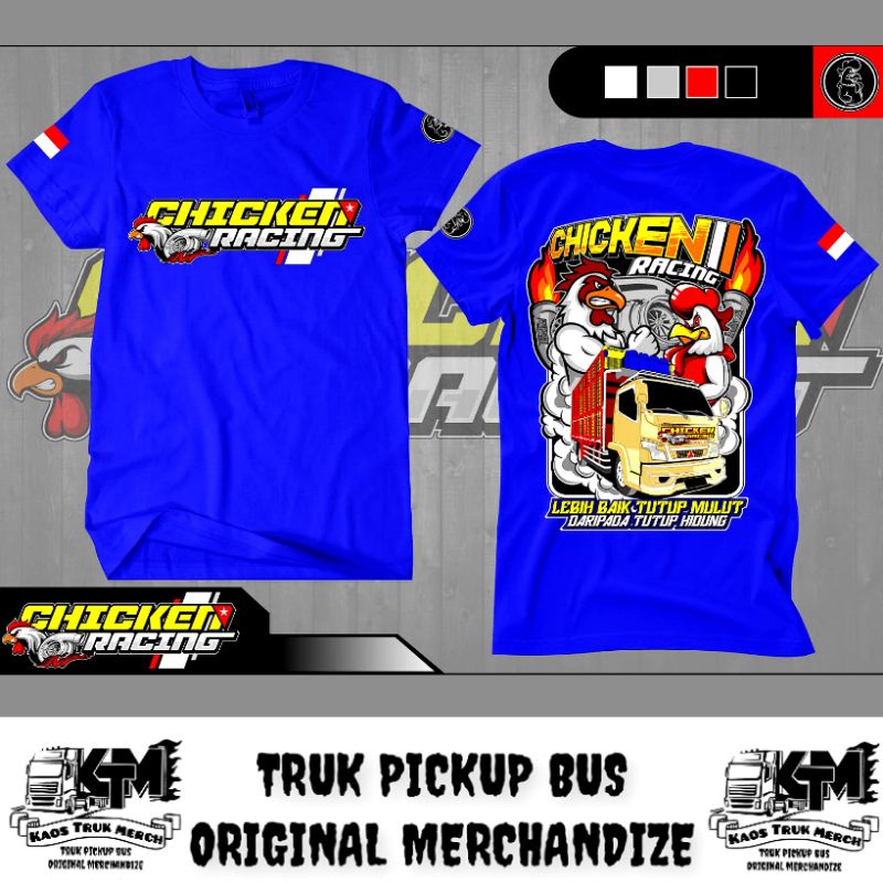 Kaos Truck Ayam Oppa Botak / Kaos Truck Chicken Racing / Kaos Truck Ayam / Kaos Truck Ayam Terbaru