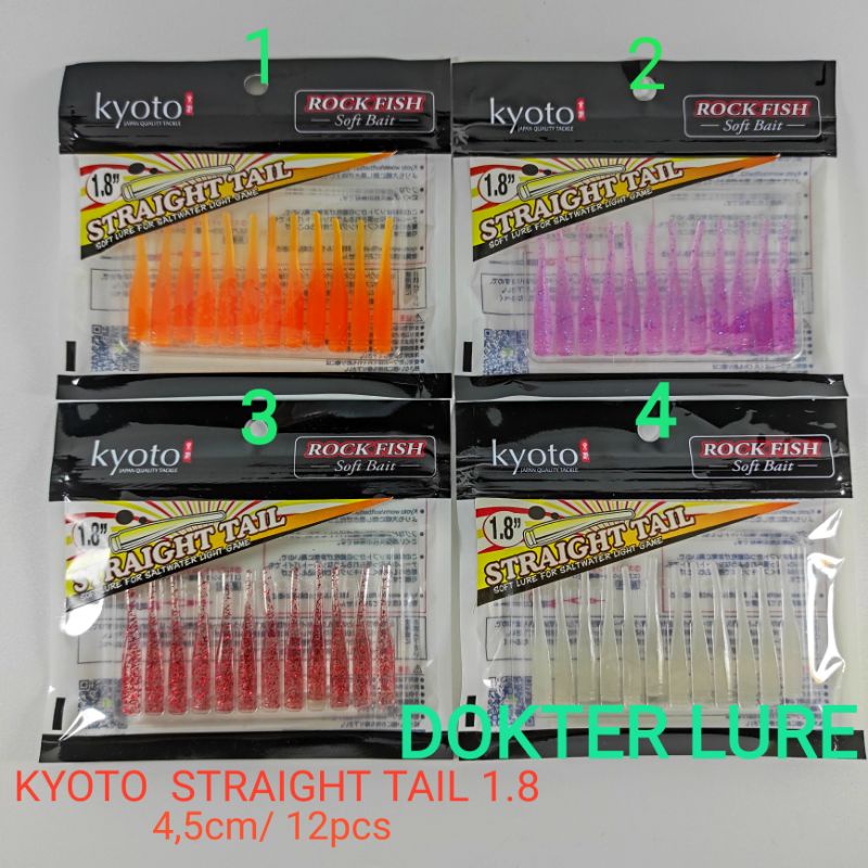 Soft Lure KYOTO STRAIGHT TAIL 4.5cm Umpan Ajing Killer