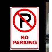 

Stiker WARNING DILARANG PARKIR/ NO PARKING UK 30x46cm