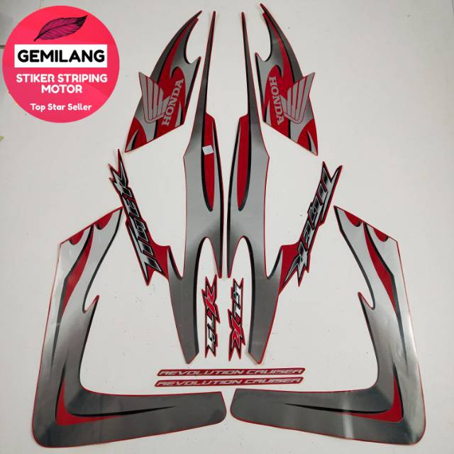 Striping Decal Polet Sticker honda tiger 2007 2008 tiger revo tiger kapal merah list body standar be