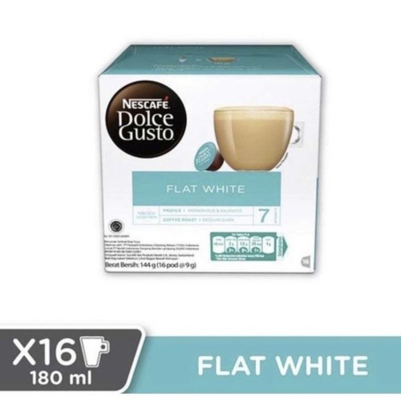 

Nescafe Dolce Gusto Capsule Flat White 1 Box Kapsul Kopi