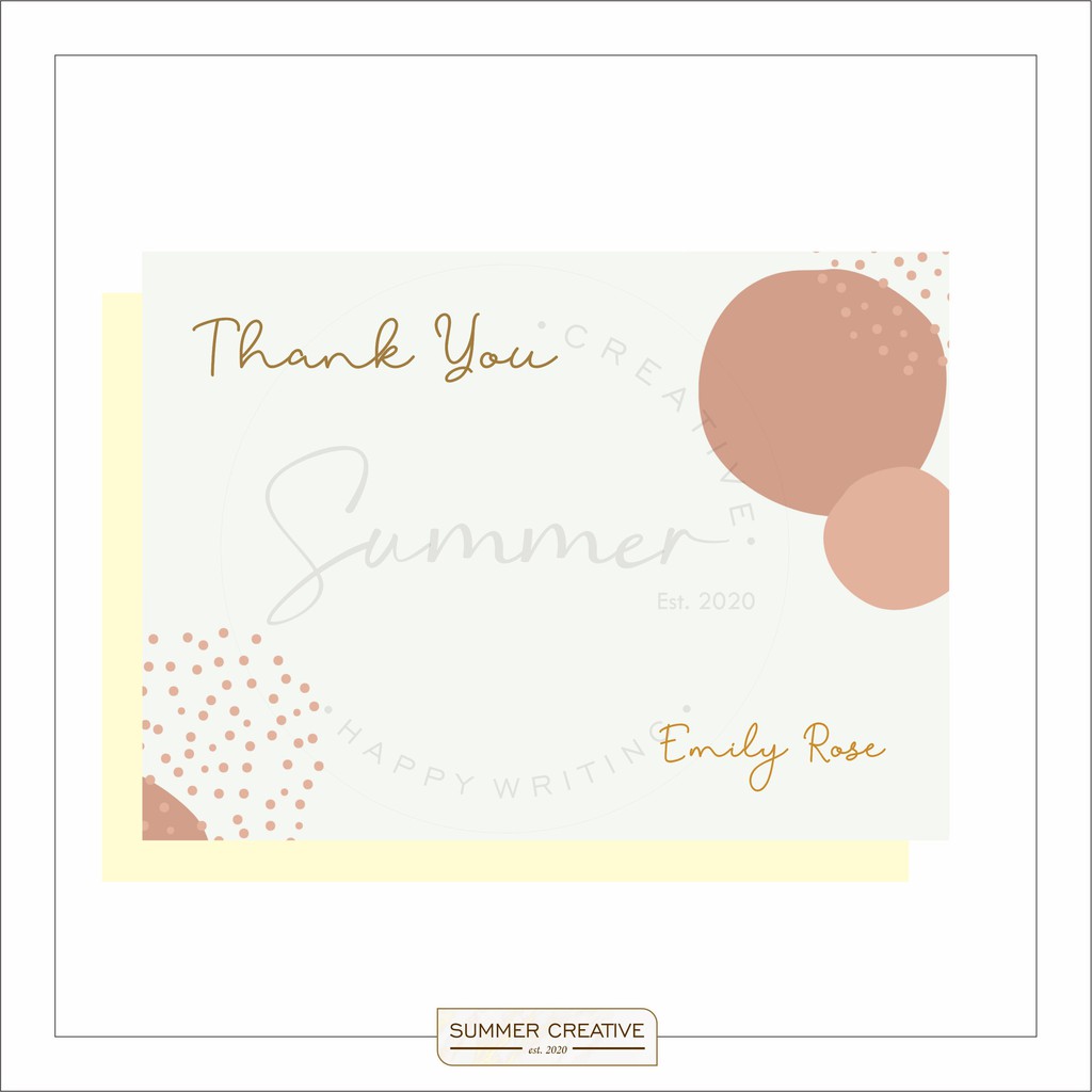 

Personalized Blank Card / Blank Note - NS23 / Thank You Card / Note / Kartu Polos / Kartu Ucapan