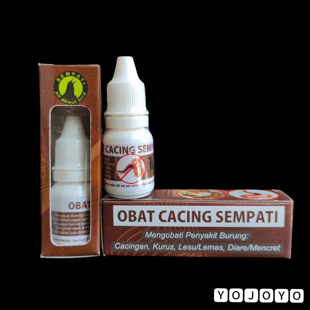 OBAT CACING SEMPATI MENGOBATI BURUNG SAKIT CACING KURUS LESU UNTUK MURAI KACER LOVEBIRD ANIS DLL