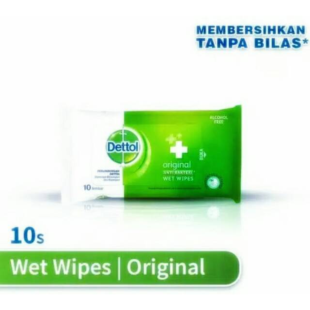 Dettol/Tisu/Tisu Basah Dettol/Dettol Tisu Basah/Dettol Wipes/10s