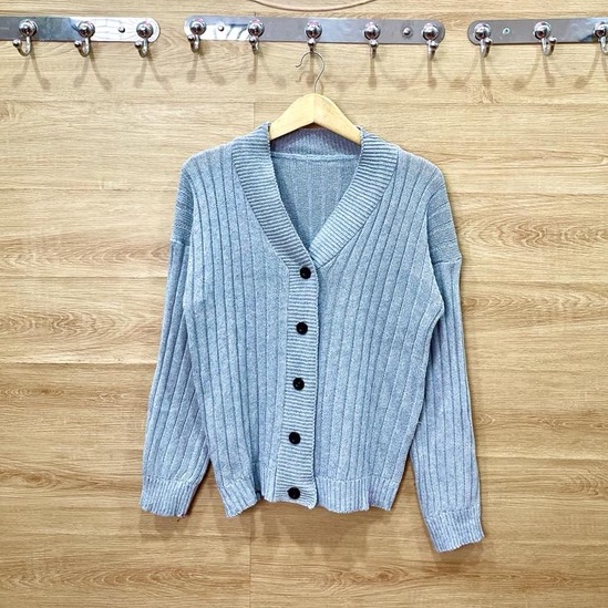 Belleza Outlet baju rajut Cardigan rajut atasan wanita Alin Knite