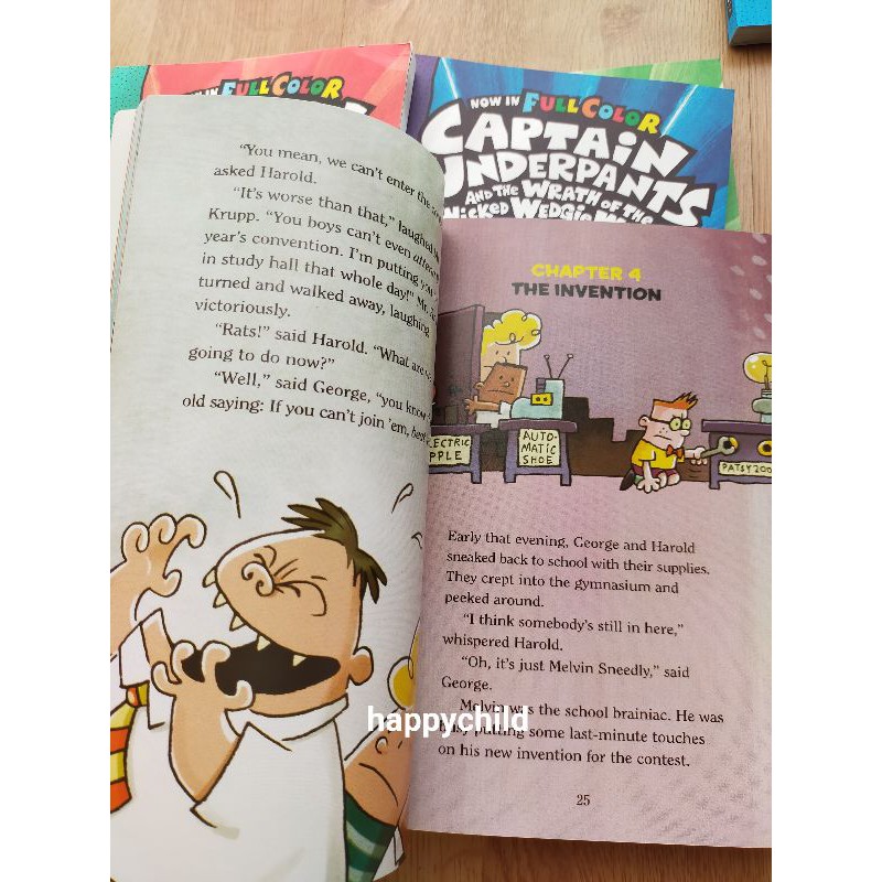 Neweast 12 buku  Captain underpants full color  comics /color page/author dogman/buku import/happychild